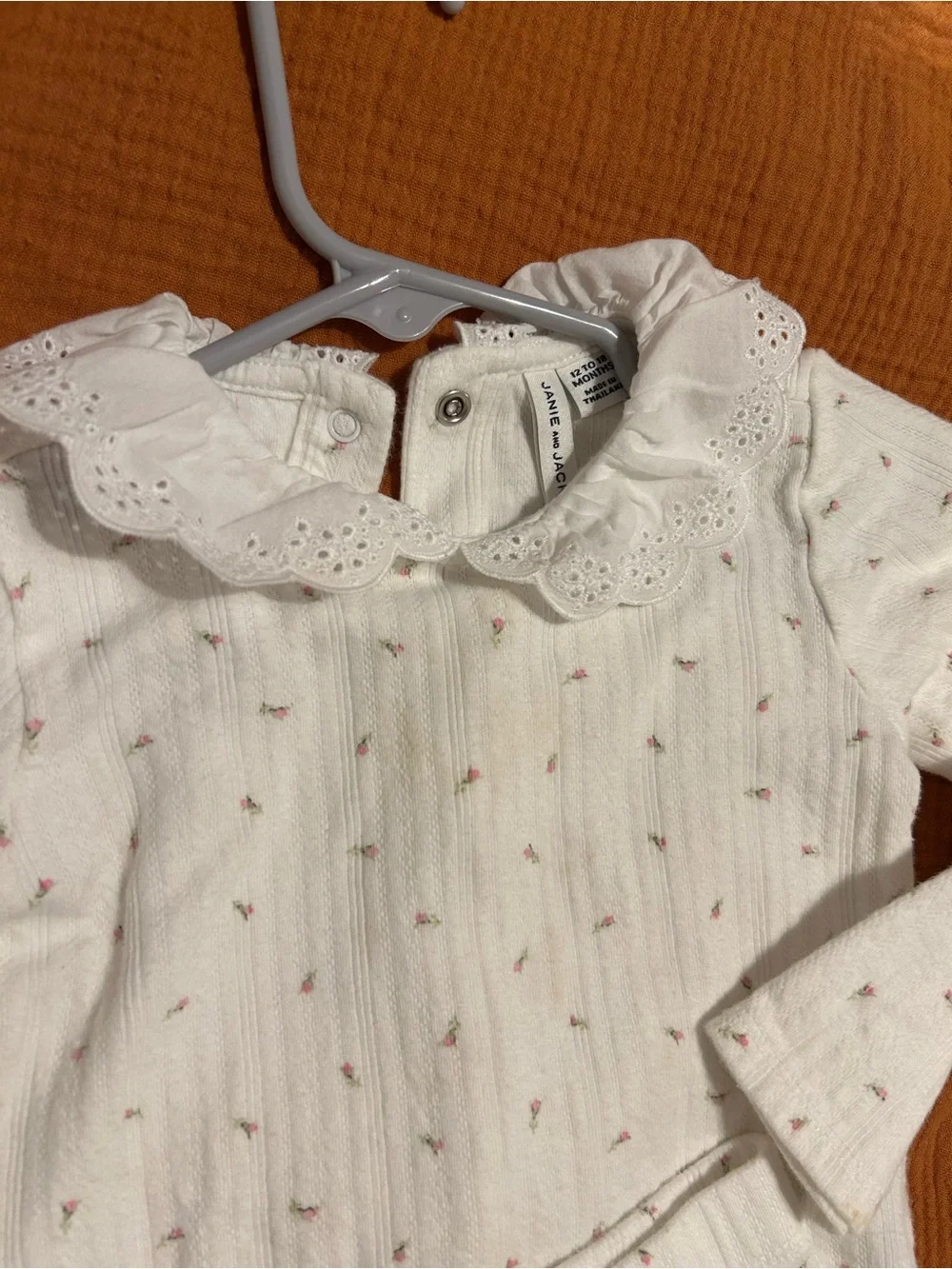 Janie and Jack Cream Pointelle 12-18m Set